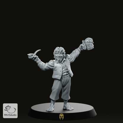 Halfling Mer Fantasy Miniature - RN Estudio - We Print Miniatures