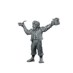 Halfling Mer LOTR Miniature Tavern Ale Pipe Miniature 360 Spin 01