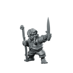 Halfling Patriarch Hobbit Miniature Rogue Leader Dagger - Vae Victis - We Print Miniatures