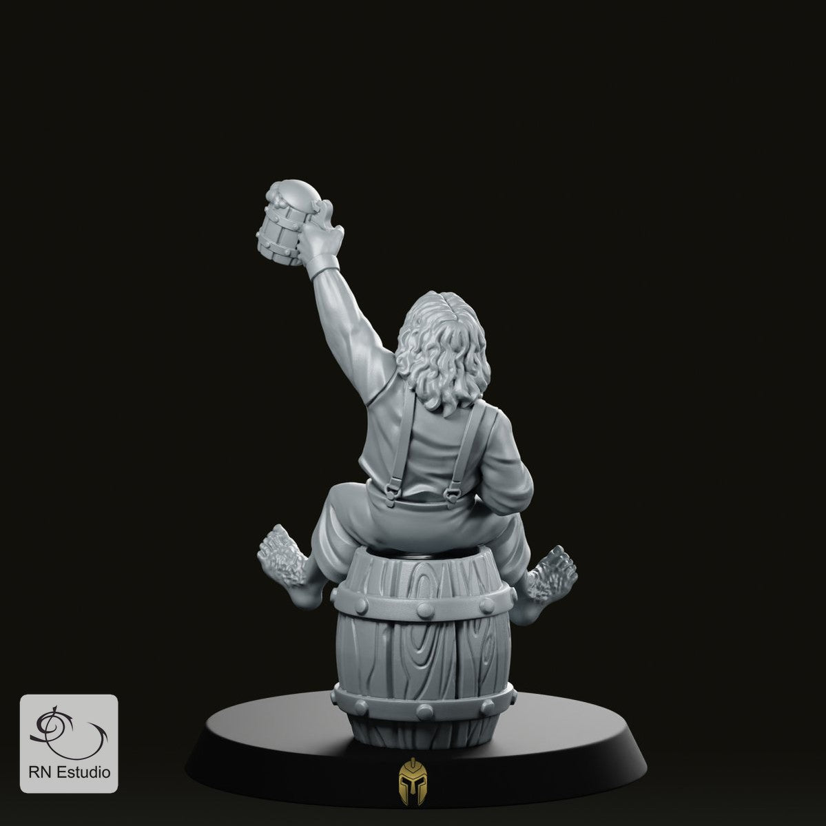 Halfling Pip Fantasy Miniature - RN Estudio - We Print Miniatures