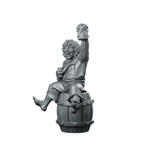 Halfling Pip LOTR Miniature Tavern Ale Pipe Miniature 360 Spin 01