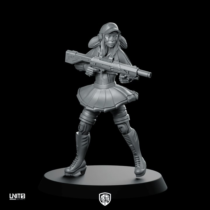Hana Siren Mitsu Miniatuur Cyberpunk Gunfighter Sci-Fi