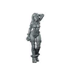 Hanasha Rae Netglider Android Pinup Operative Miniature 360 Spin 01
