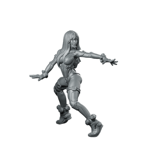 Hanesha Rae Cyber Edge Biker Cyber Operative Miniature 360 Spin 01