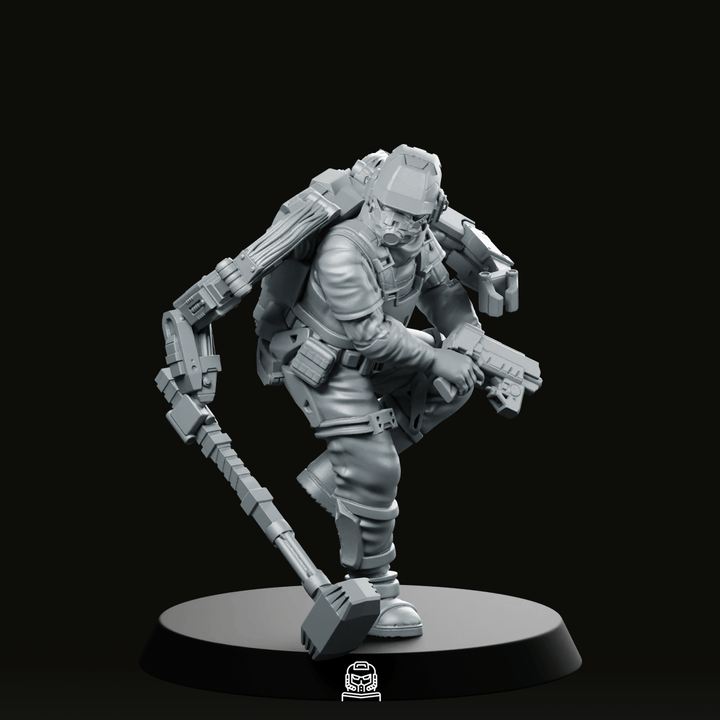 Hank Duke Watson 02 Cyberpunk Miniature Exosuit Gunslinger