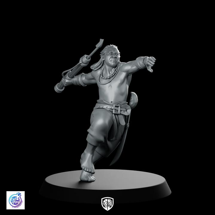 Figurine Harpoon Master, Guerrier Tribal Duelliste à la Lance