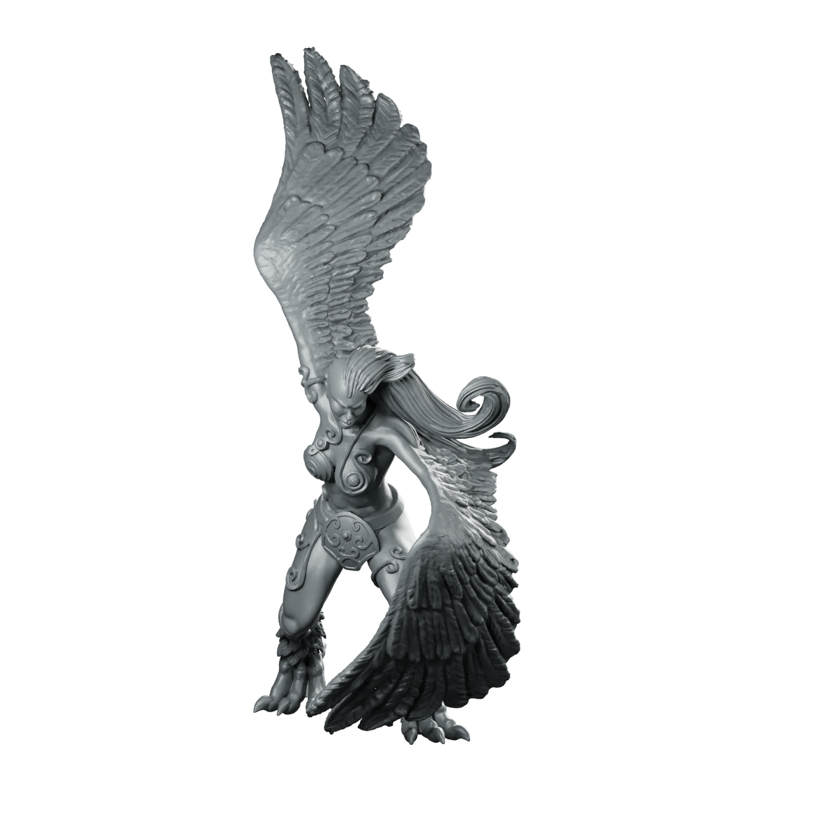 Harpy 3 Miniature Harpy Winged Huntress Miniature 360 Spin 01