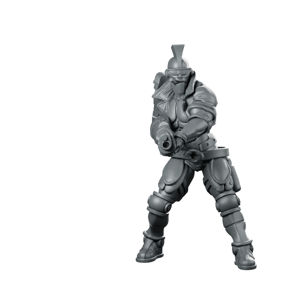 Harry Orange Cyber Trooper Miniature 360 Spin 01