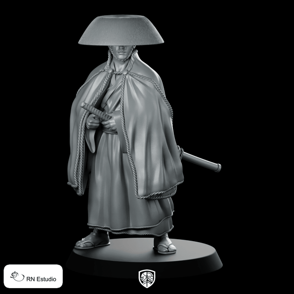 Hatamoto Hachimaru Samurai Miniature Stoic Katana Warrior - RN Estudio - We Print Miniatures