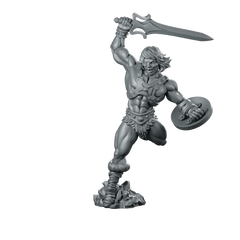 He-dar 80s Hero Miniature Sword Shield Warrior Miniature 360 Spin 01