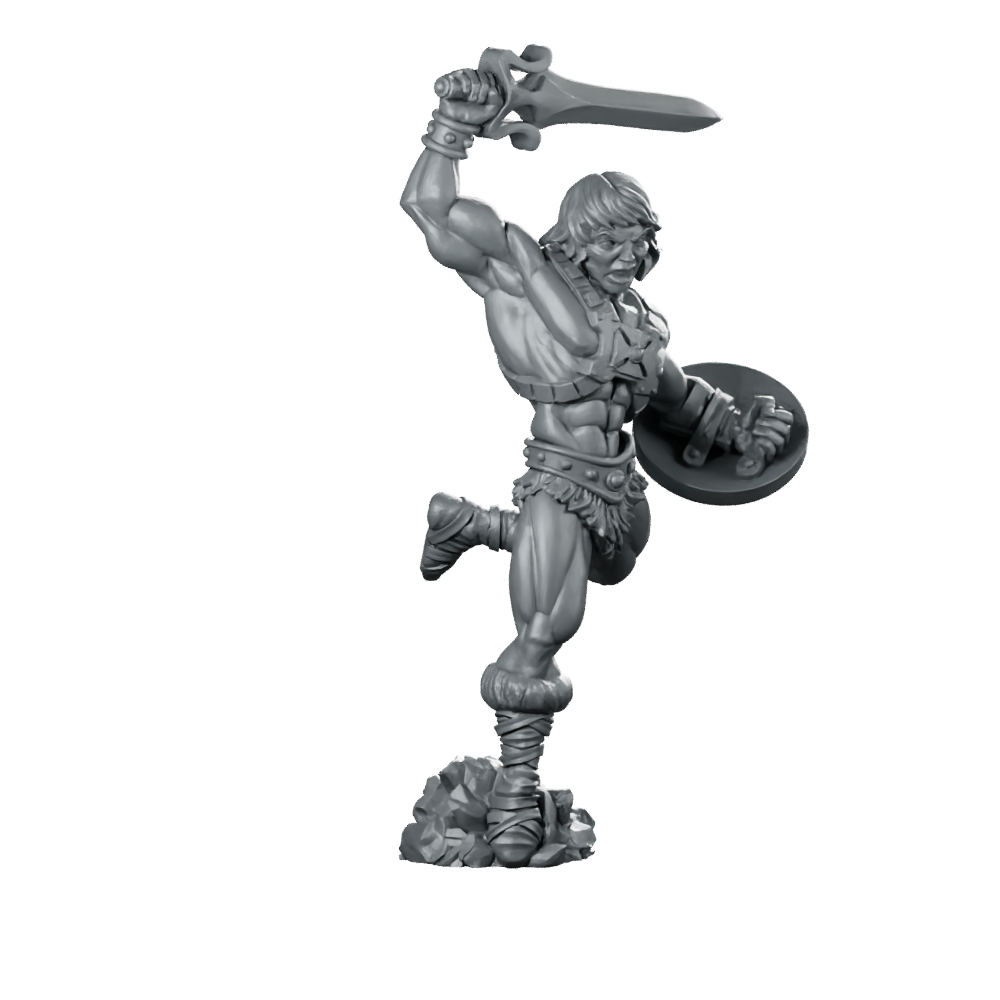 He-dar 80s Hero Miniature Sword Shield Warrior Miniature 360 Spin 02