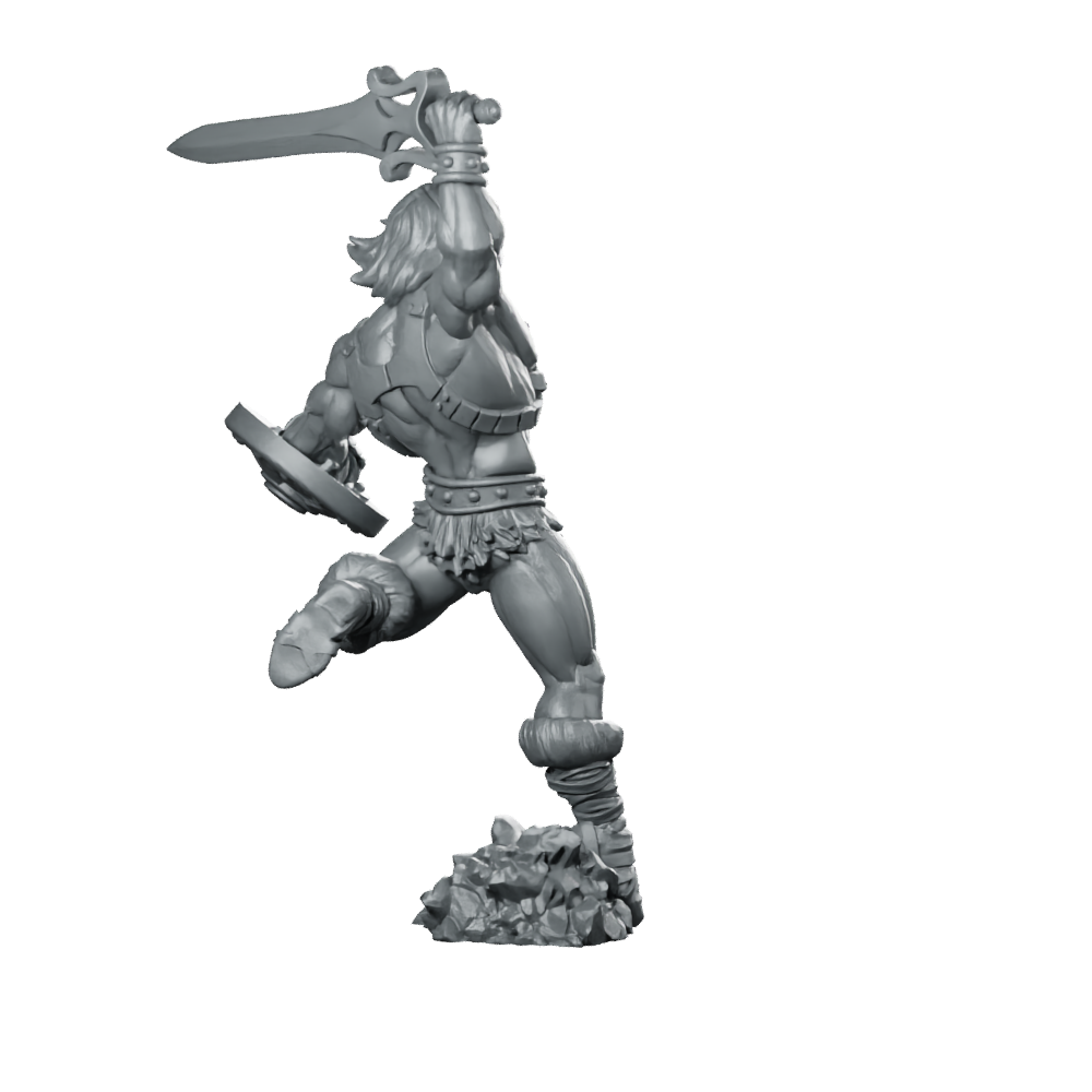He-dar 80s Hero Miniature Sword Shield Warrior Miniature 360 Spin 04