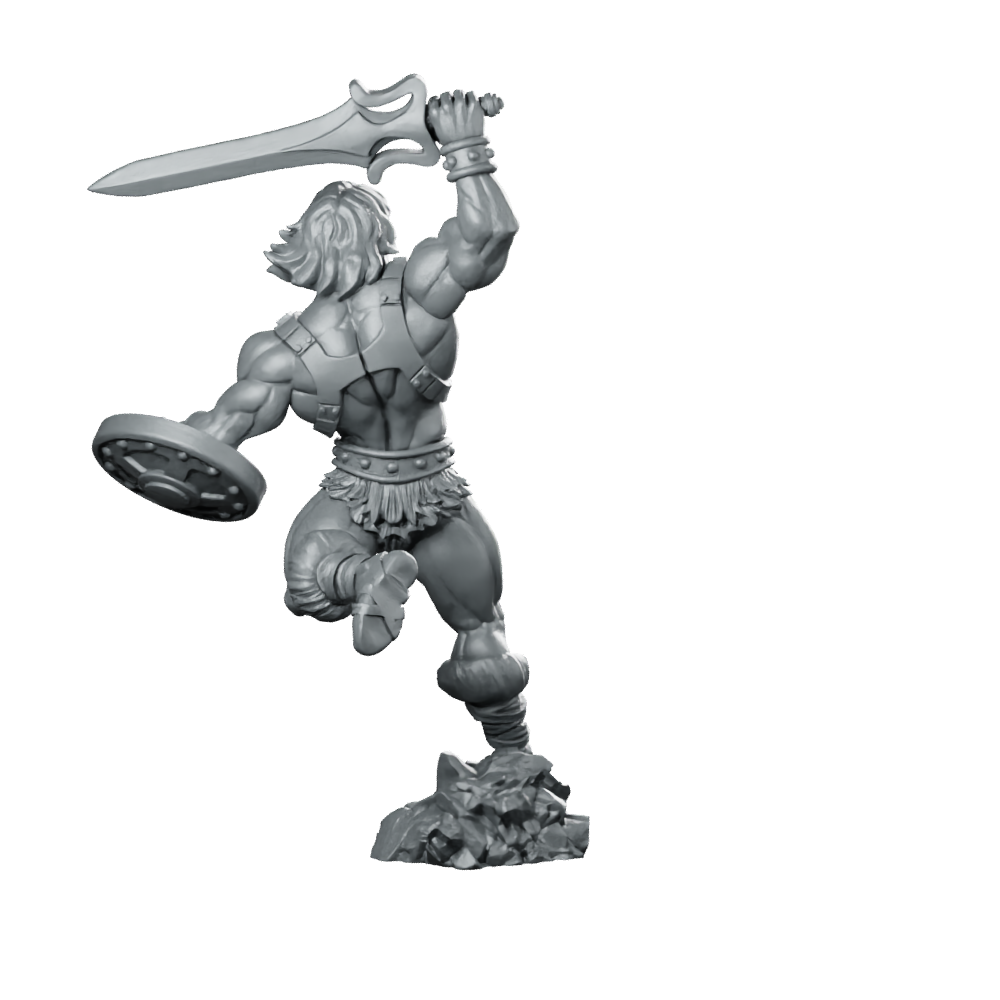 He-dar 80s Hero Miniature Sword Shield Warrior Miniature 360 Spin 05