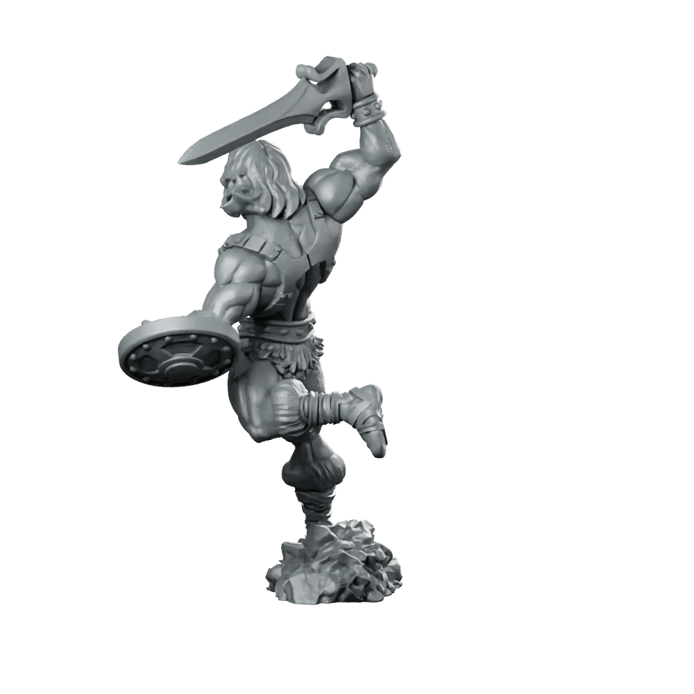 He-dar 80s Hero Miniature Sword Shield Warrior Miniature 360 Spin 06