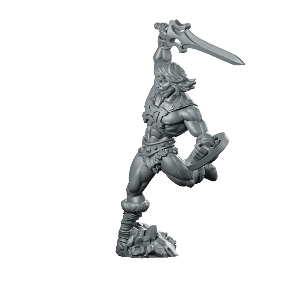 He-dar 80s Hero Miniature Sword Shield Warrior Miniature 360 Spin 08