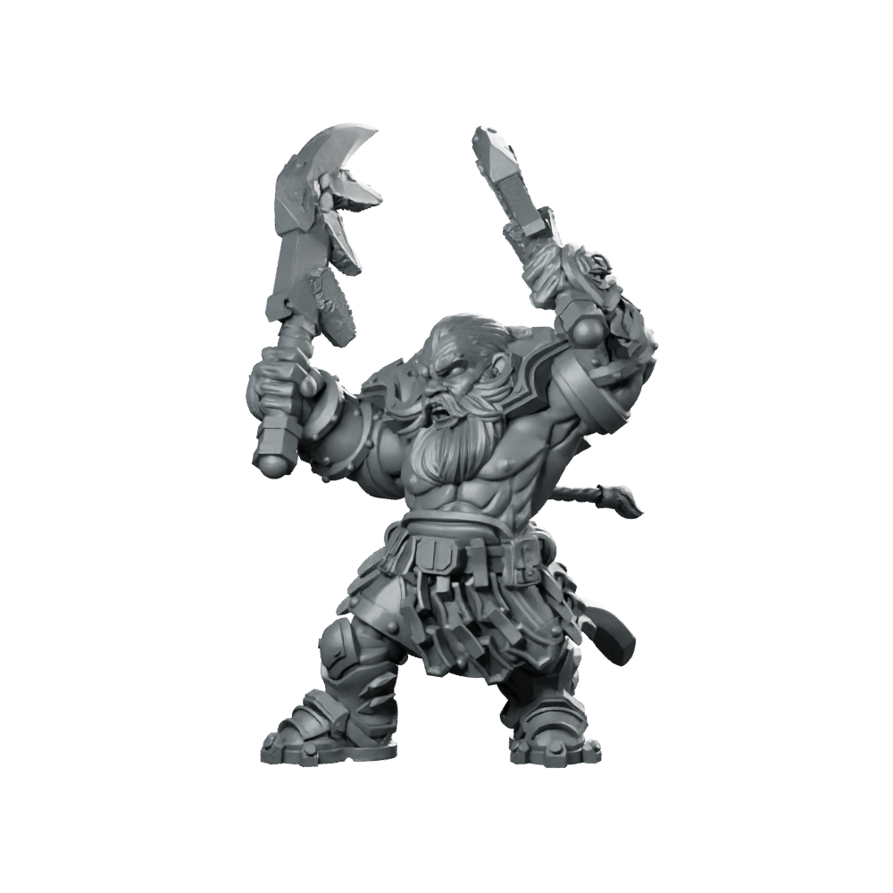 Vulcan Dwarves Heat Maulers G Miniature Fire Warrior Miniature 360 Spin 01