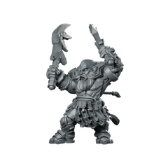 Vulcan Dwarves Heat Maulers G Miniature Fire Warrior Miniature 360 Spin 01