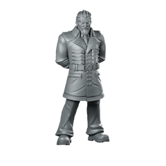 Heidegger Miniature Stern Officer Villain NPC Miniature 360 Spin 01
