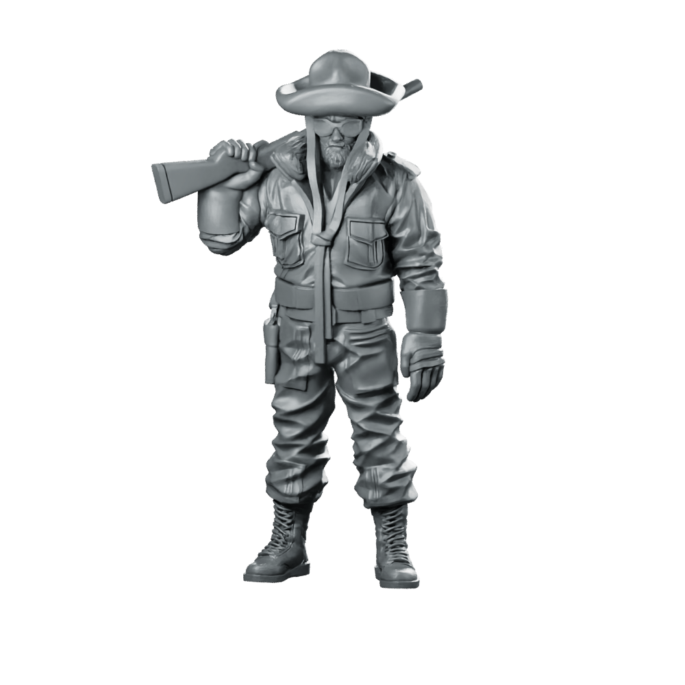 Helicopter Pilot 1 Miniature Sci - Fi Survivalist Aviator - Papsikels Miniatures - We Print Miniatures
