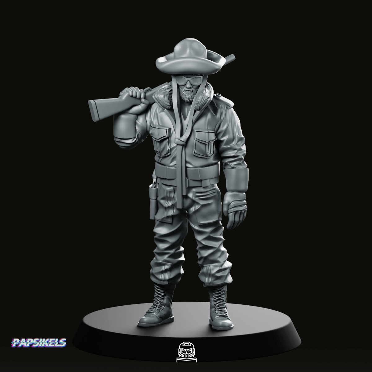 Helicopter Pilot 1 Miniature - Papsikels Miniatures - We Print Miniatures