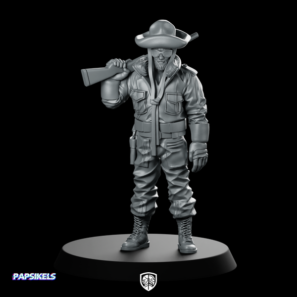Helicopter Pilot 1 Miniature Sci-Fi Survivalist Aviator