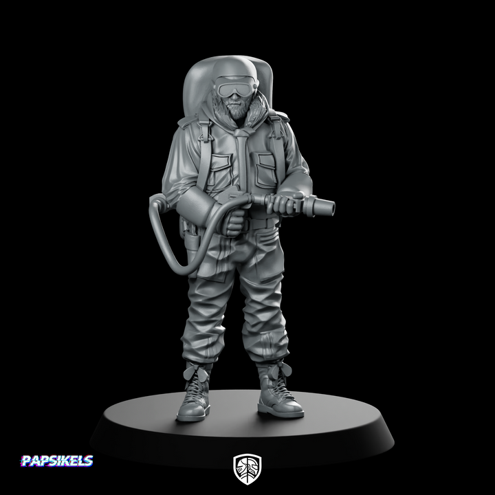 Miniatura Pilota di Elicottero 2 Equipaggio di Volo Armato Fantascienza