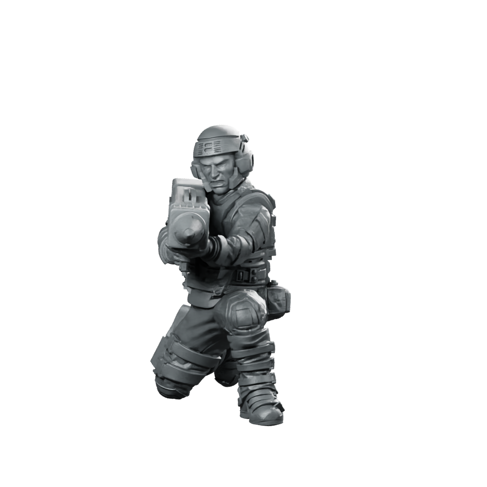 Helios Spaceborne Defender B Assault Trooper Miniature 360 Spin 01