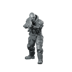 Helix Divisionv1 Miniature Cyborg Gunman Miniature 360 Spin 01