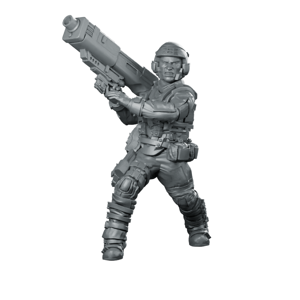 Hercul Spaceborne Defender E Heavy Trooper - Papsikels Miniatures - We Print Miniatures