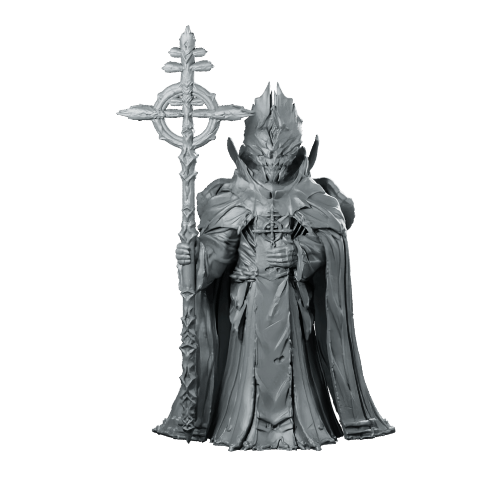 Heretic Priest Of Brutality Miniature Dark Sci - Fi Cult - Papsikels Miniatures - We Print Miniatures