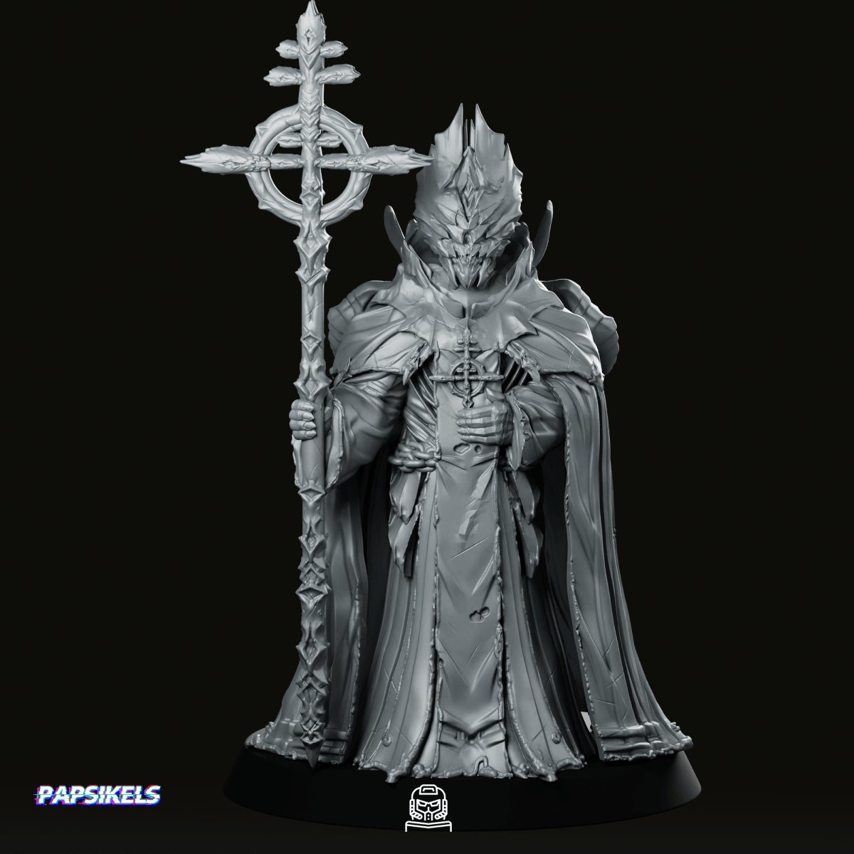Heretic Priest Of Brutality Miniature - Papsikels Miniatures - We Print Miniatures