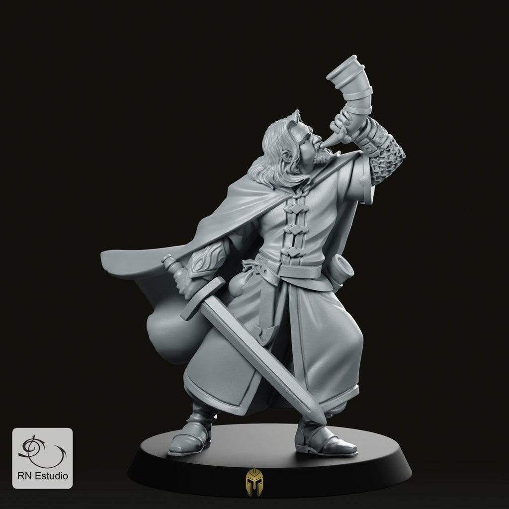 Hero Bogamir Horn & Sword Miniature - RN Estudio - We Print Miniatures
