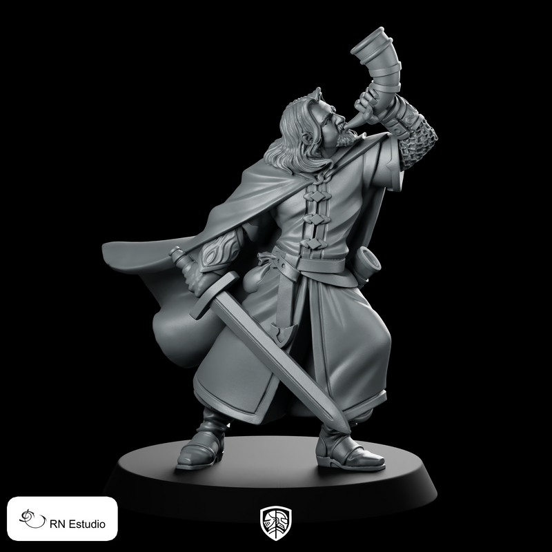 Hero Bogamir LOTR Horn & Sword Miniature Warrior