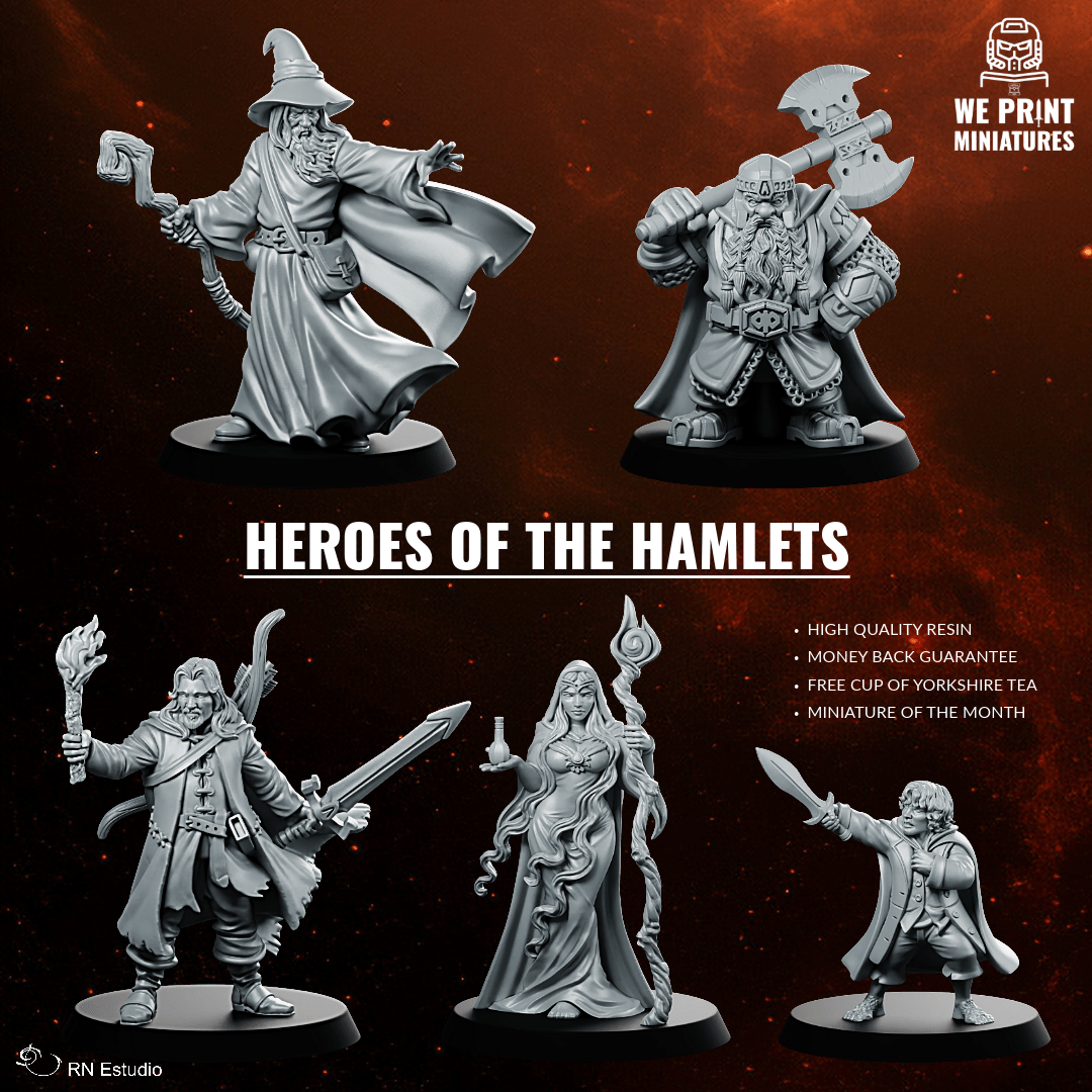 Heroes of the Hamlets 28mm Miniatures Starter Pack - RN Estudio - We Print Miniatures