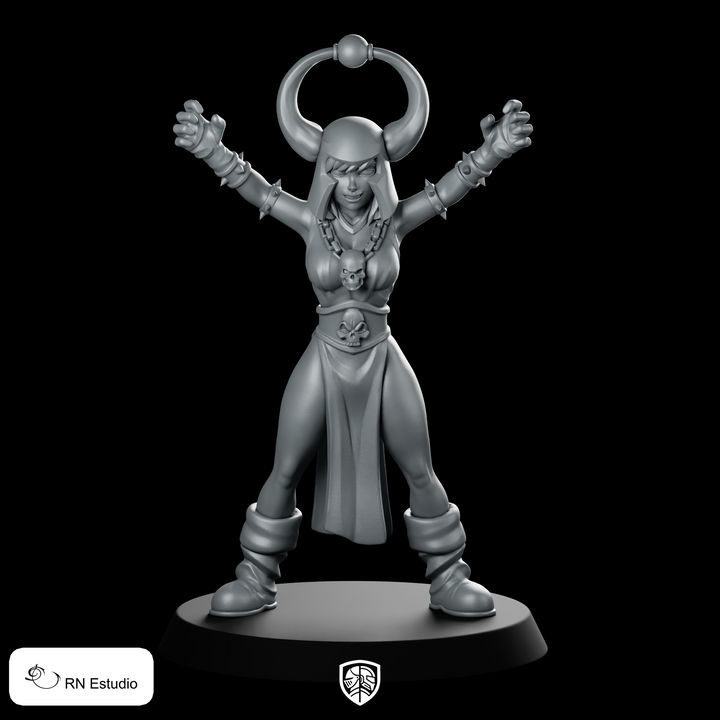 HeroQuest Dark Sorceress Female Miniature Egyptian Rune Caster