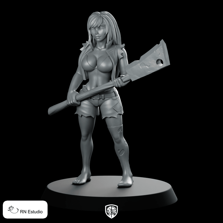 HeroQuest Female Zombie 2 Miniature Undead Cleaver Warrior