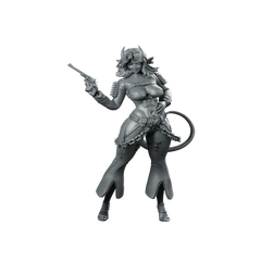 Hex Gunslinger Miniature Demon Revolver Sorceress Miniature 360 Spin 01