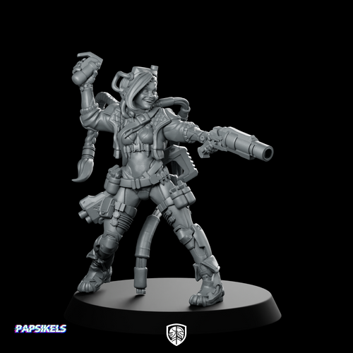 Hexei Ivel Foyl Cyber Terrorist Miniature Sci-Fi Hero