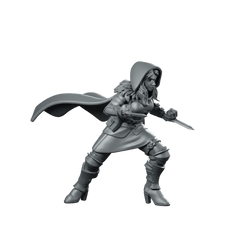 Hidden Daggers Rogue Miniature Hooded Assassin - CastNPlay - We Print Miniatures