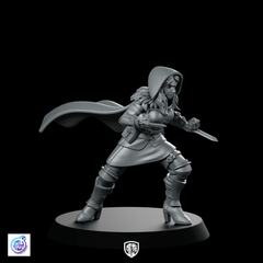 Hidden Daggers Rogue Miniature Hooded Assassin - CastNPlay - We Print Miniatures