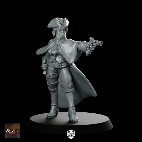 Highway Woman Fantasy Miniature Masked Pistol Outlaw Rogue