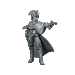 Highway Woman Fantasy Miniature Masked Pistol Outlaw Rogue Miniature 360 Spin 01