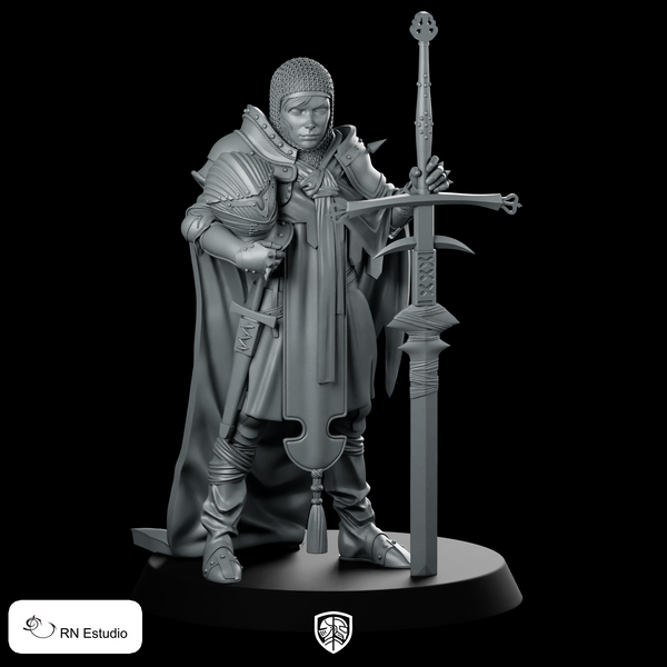 Hildegund Warrior Miniature Armoured Greatsword Hero