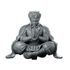 Gyomei Himejima Miniature Meditating Anime Hero Figure Miniature 360 Spin 01