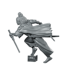 Hiro 02 Cyberpunk Miniature Dynamic Katana Warrior Miniature 360 Spin 01