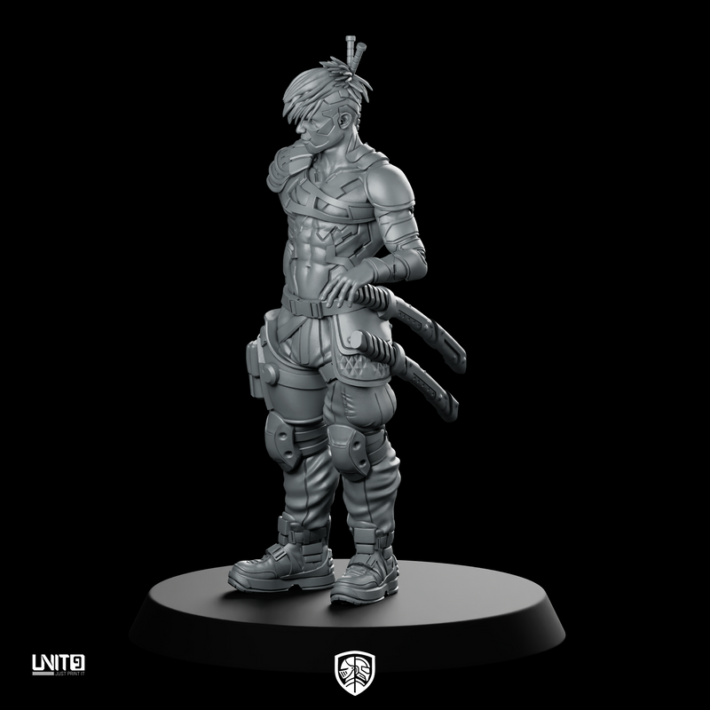 Hiroshi 01 Cyberpunk Miniature Tactical Operative
