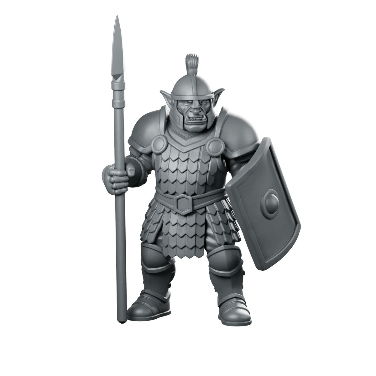 Hobgoblin Soldier With Spear And Shield Miniature Miniature 360 Spin 01