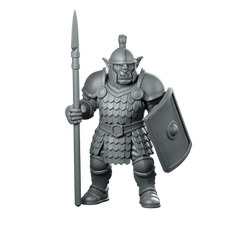 Hobgoblin Soldier With Spear And Shield Miniature Miniature 360 Spin 01