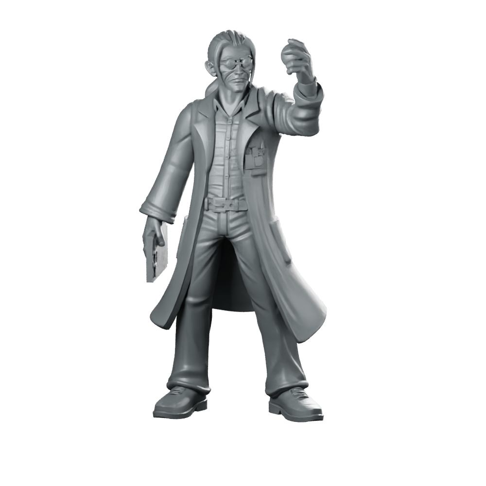 Hojo Miniature Scholar Preacher Hero Tabletop RPG Miniature 360 Spin 01