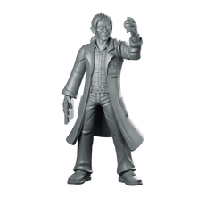 Hojo Miniature Scholar Preacher Hero Tabletop RPG Miniature 360 Spin 01